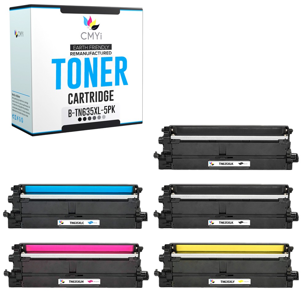 CMYi 5-Pack Compatible TN635XL Toner Cartridges Combo fits Brother MFC-L8970CDW