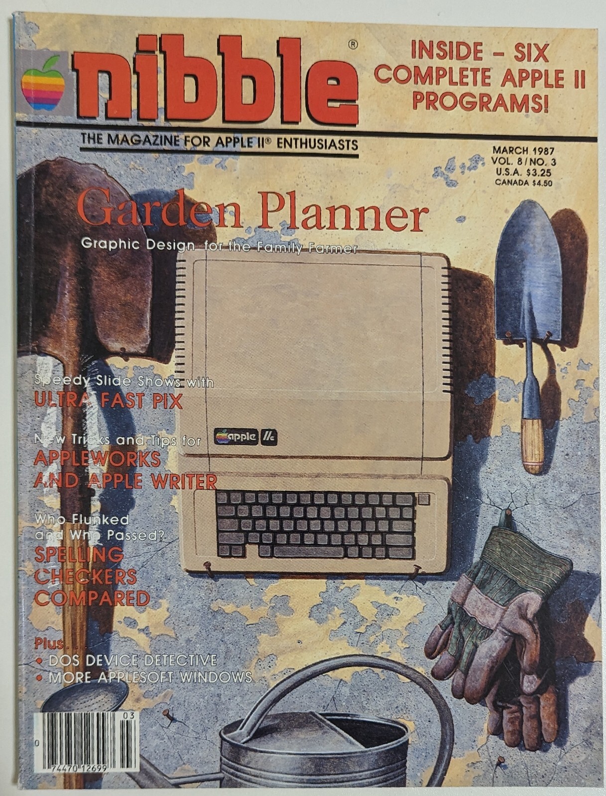 Vtg. Nibble Magazine Apple Computing March 1987 Garden Planner MINT