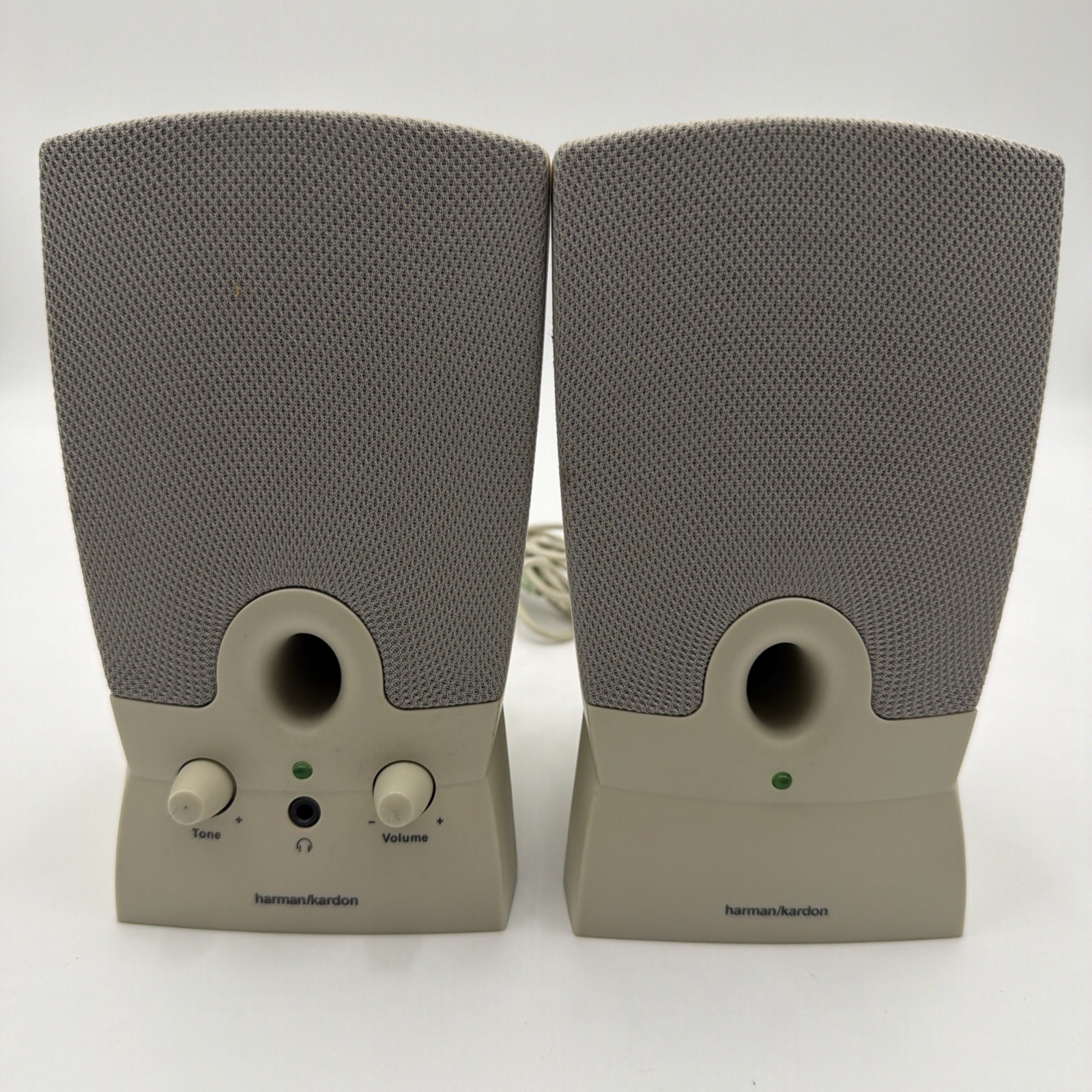 Vintage Harman Kardon 02320V Wired 2.0 Computer Speakers / Tested /NO POWER CORD