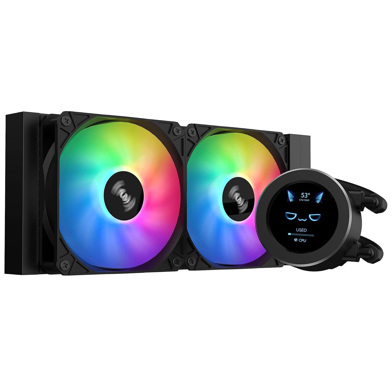 SAMA 240mm ARGB CPU Liquid Cooler With Video Player and LCD Screen Display