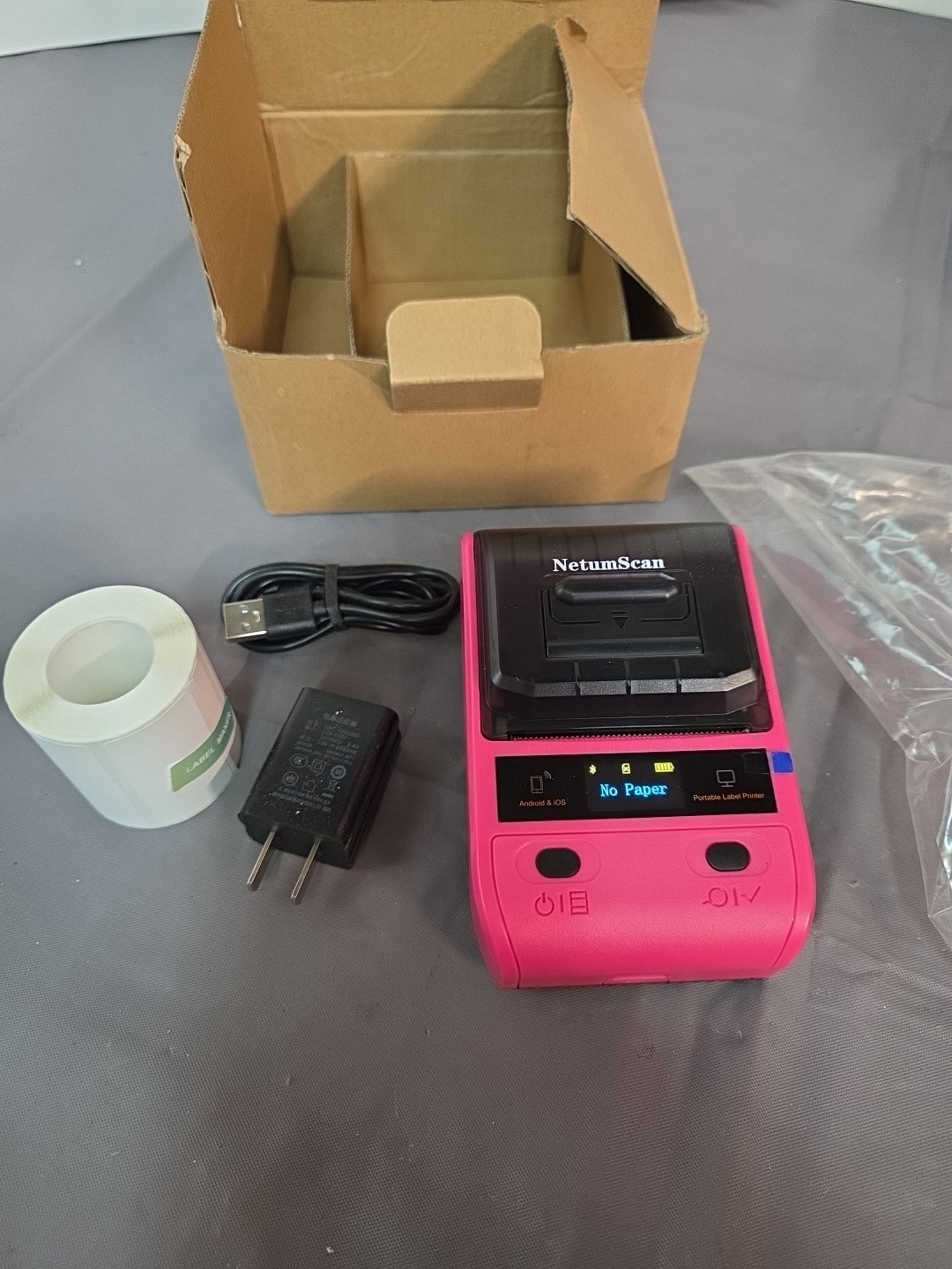 NetumScan Label Maker Portable Bluetooth Thermal Label Printer