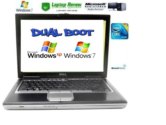Dell Laptop Dual Boot Windows XP PRO/ 7 Pro 4GB, 480gb SSD,RS232 DB9 Serial Port
