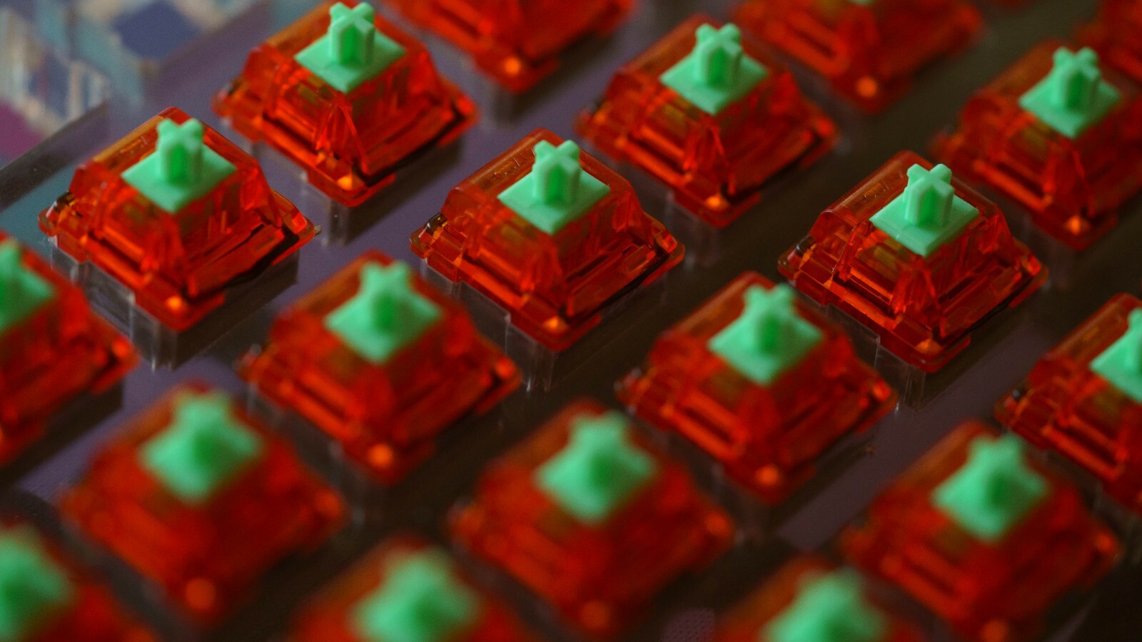 90x Lubed and Filmed C3 Equalz Tangerine Linear Switches 62g