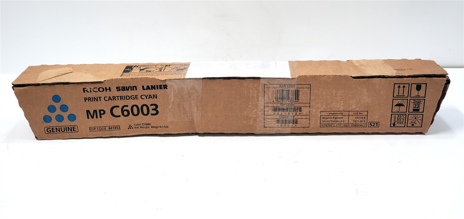 Genuine Ricoh MP C6003 Cyan Toner Cartridge 841852 Savin Lanier MP C4503 C5503