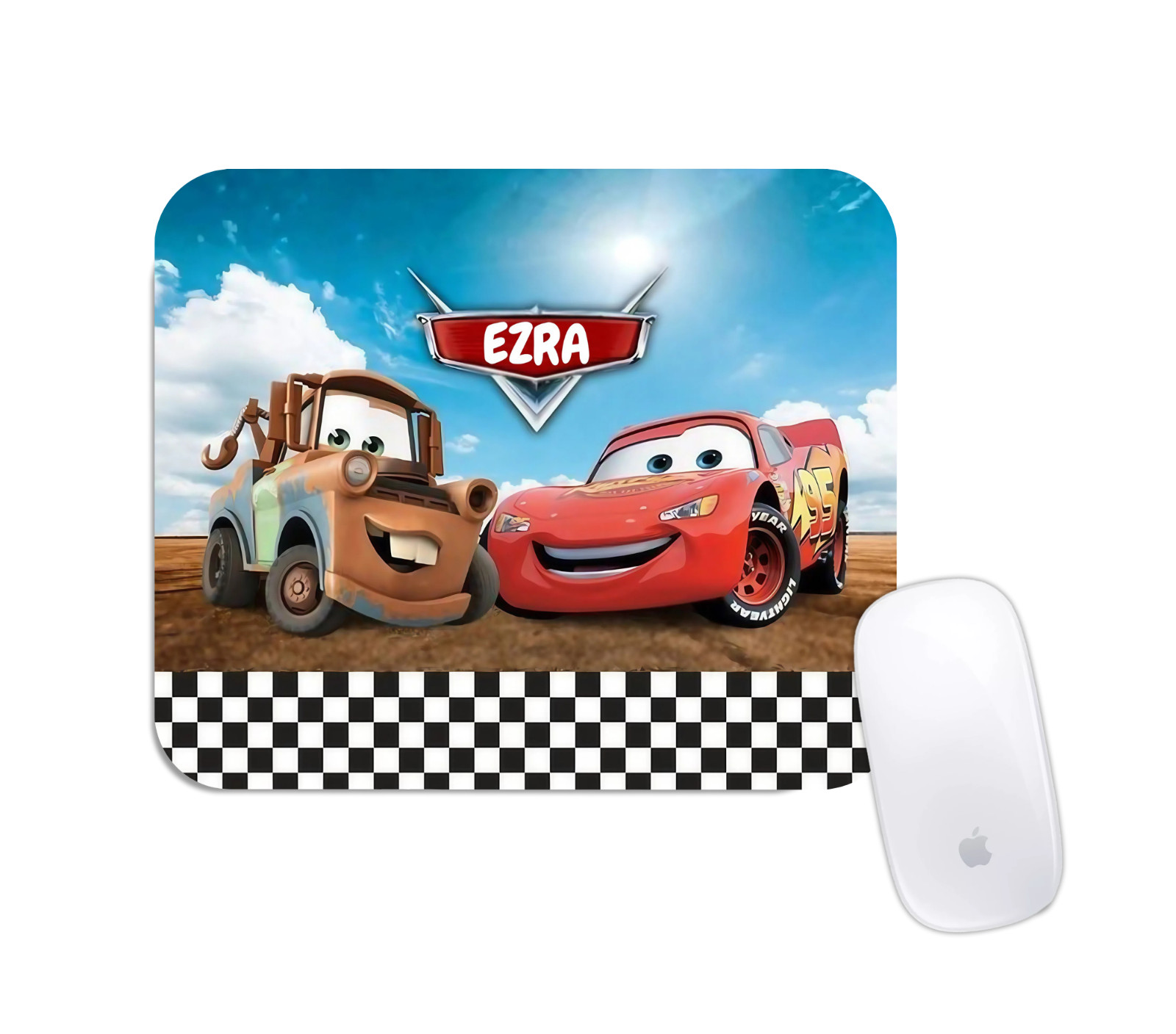 Cars Movie Kids Custom Personalized Name Theme Mouse Pad Desk Office Mat