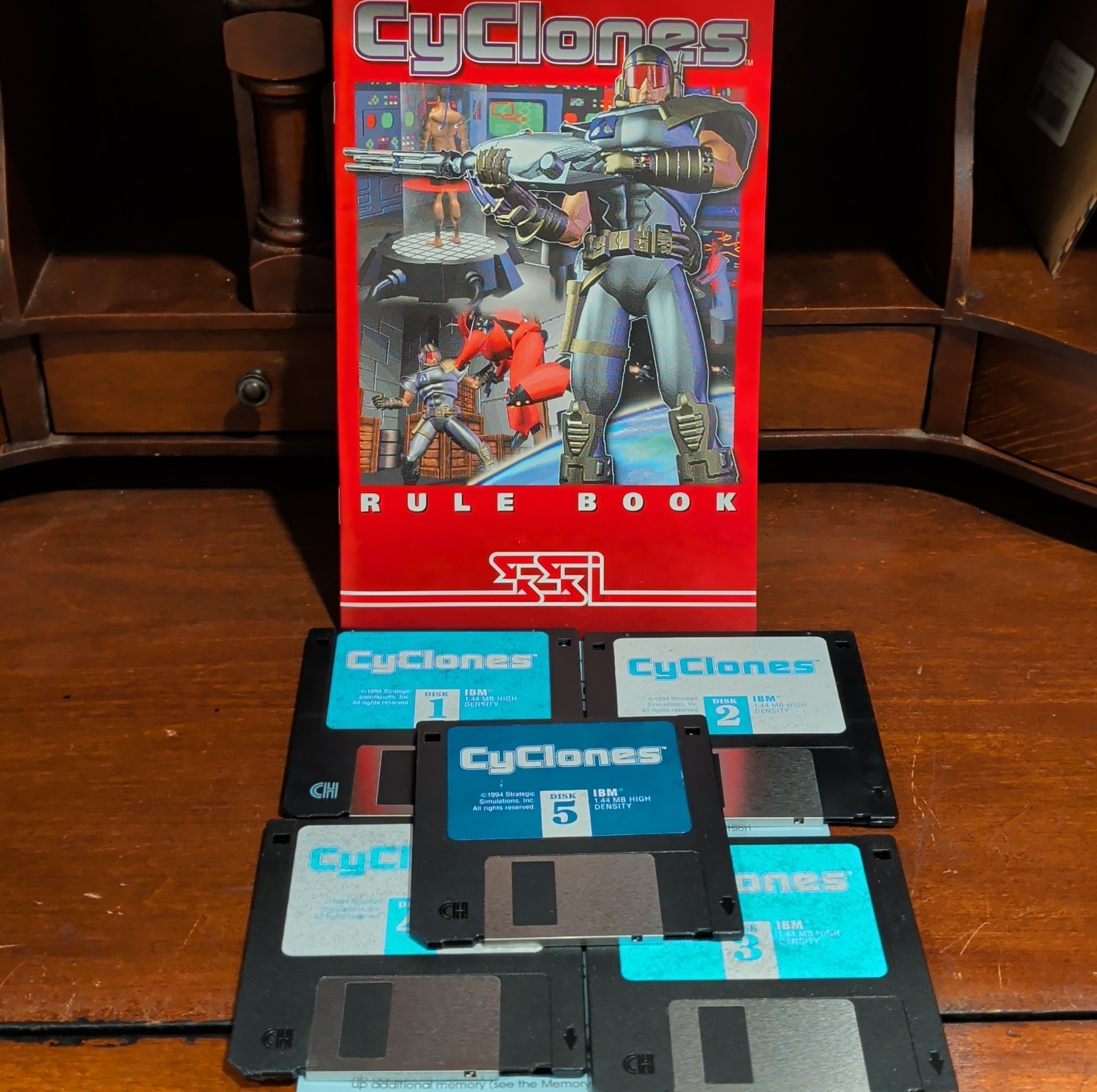 CyClones IBM Big Box PC Game- No Box- 3.5” Disks 1994 w/ Inserts Manual Vintage
