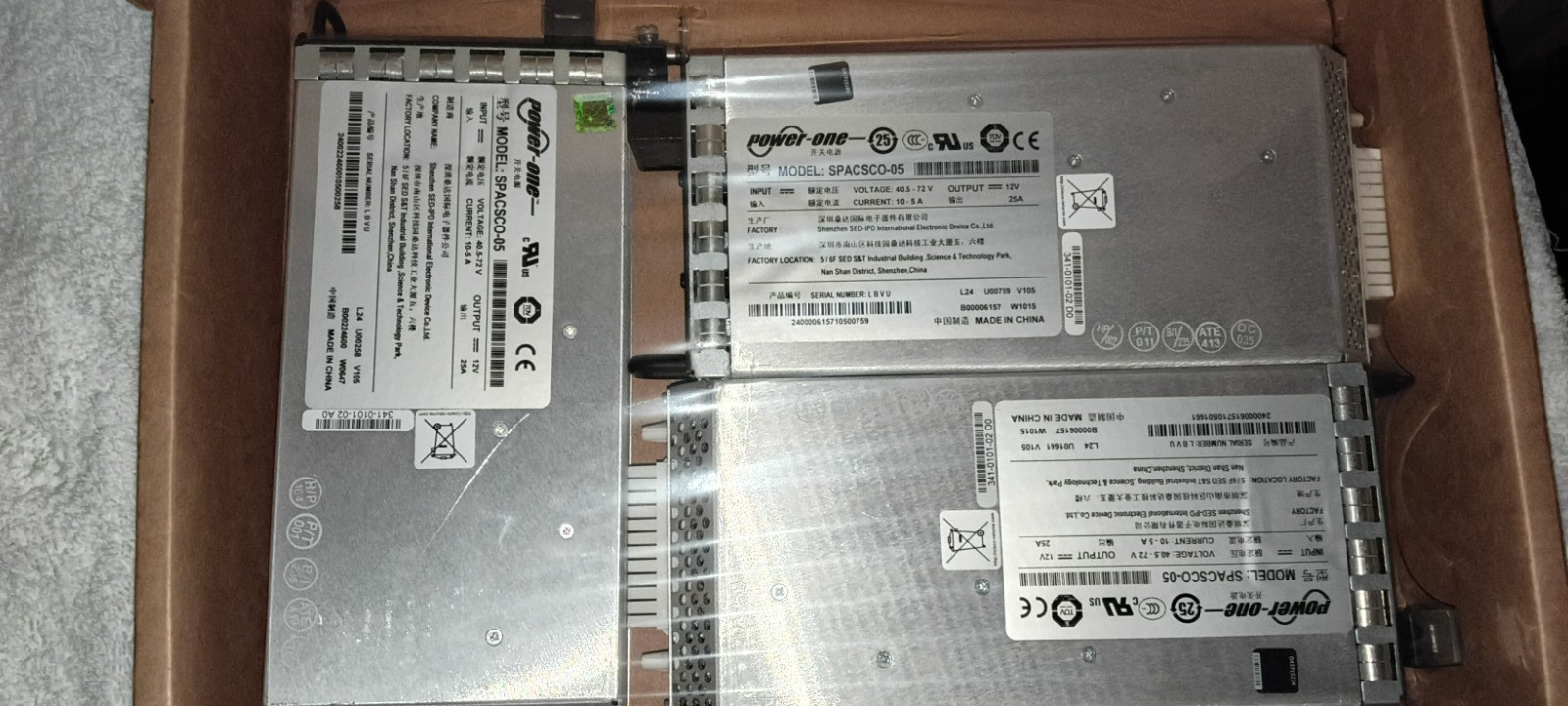 Cisco PWR-C49-300DC Power-One 12V 25A Power Supply 300W PSU SPACSCO-05 (Lot of 3