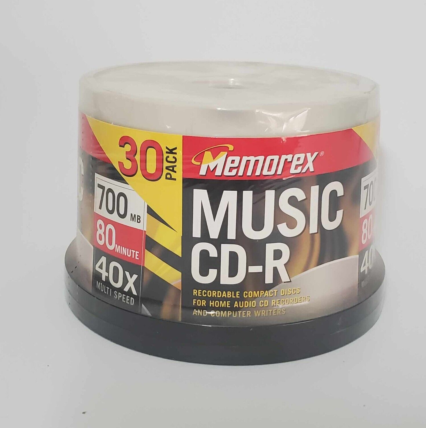 MEMOREX Blank Music CD-R 30 Pack 40X 80 Minute 700MB -New And Sealed