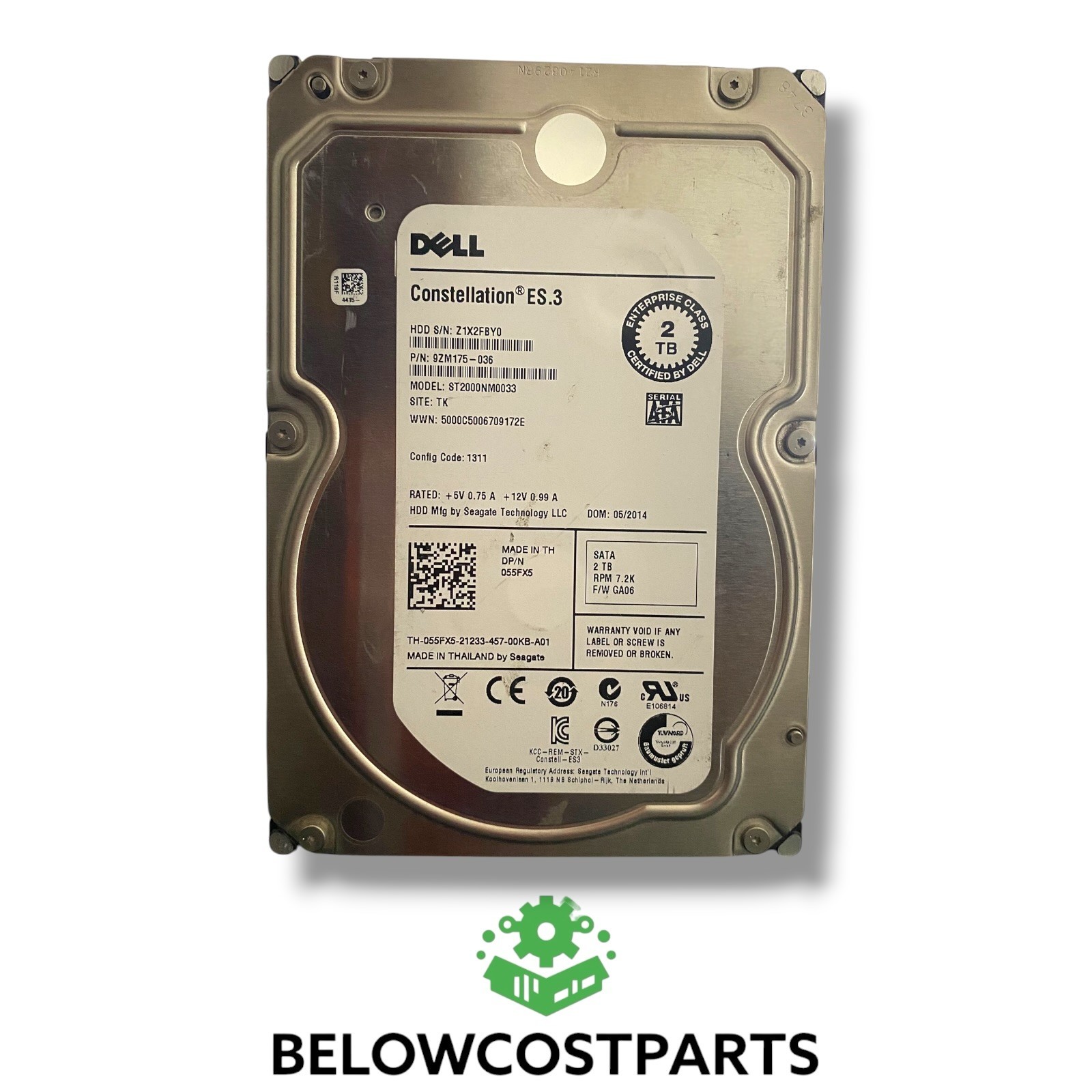 💻 Dell Seagate Constellation ES.3 ST2000NM0033 2TB SATA 7.2K HDD ⚙️