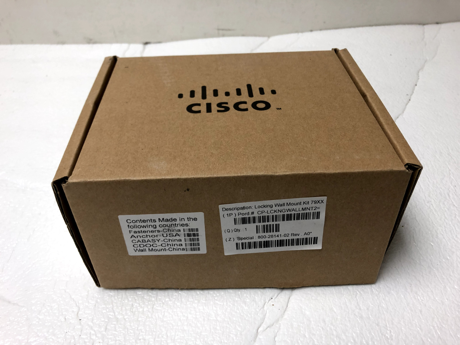 Open Box Cisco CP-LCKNGWALLMNT2= Universal Locking Wallmount Kit