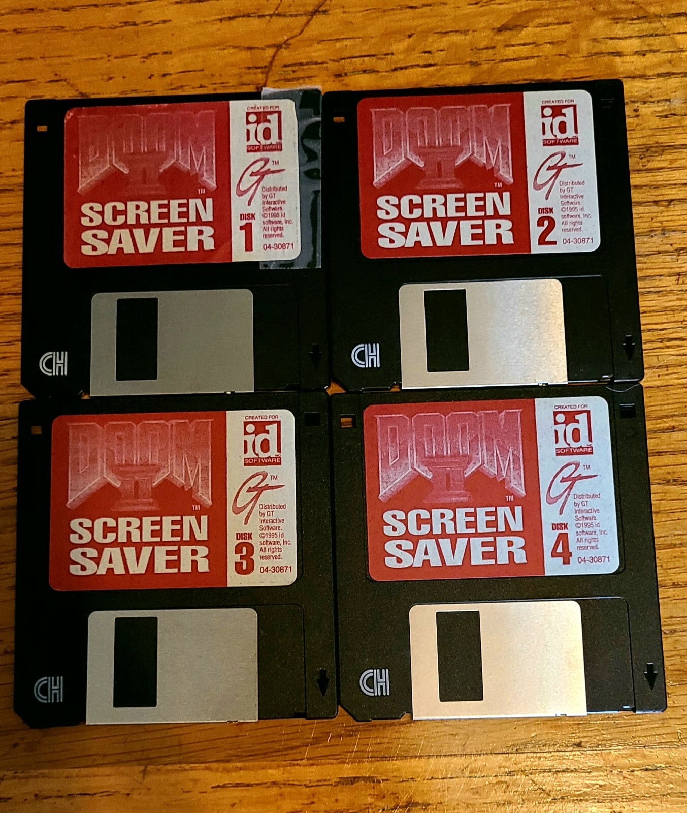 Doom II  Screen Saver 4 Floppy Disks 3.5" Id Software 1995 