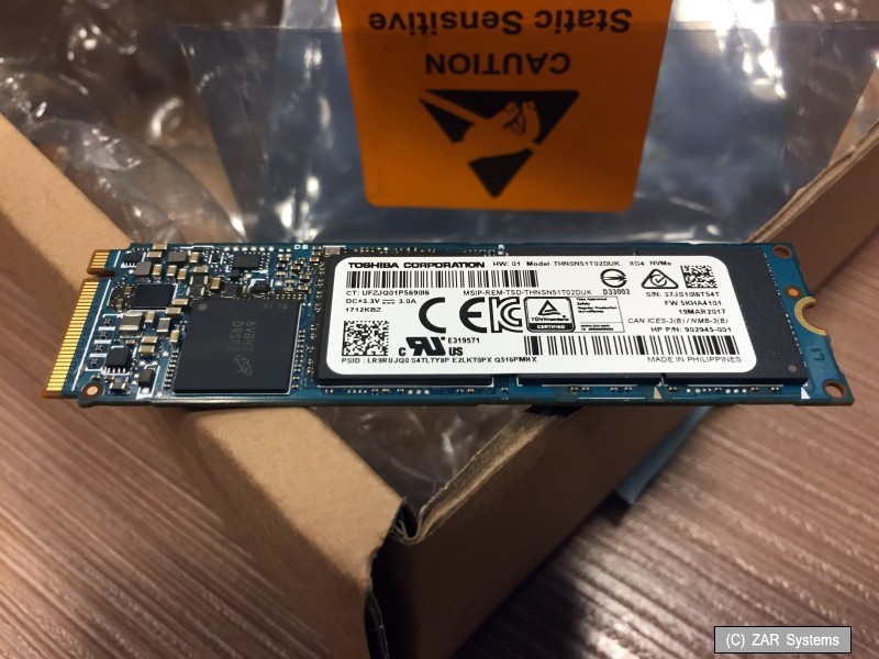 HP 1TB 902945-001 SSD Xg4 M.2 2280 D2 Tlc Nv (TOSHIBA THNSN51T02DUK) 1024GB NEW