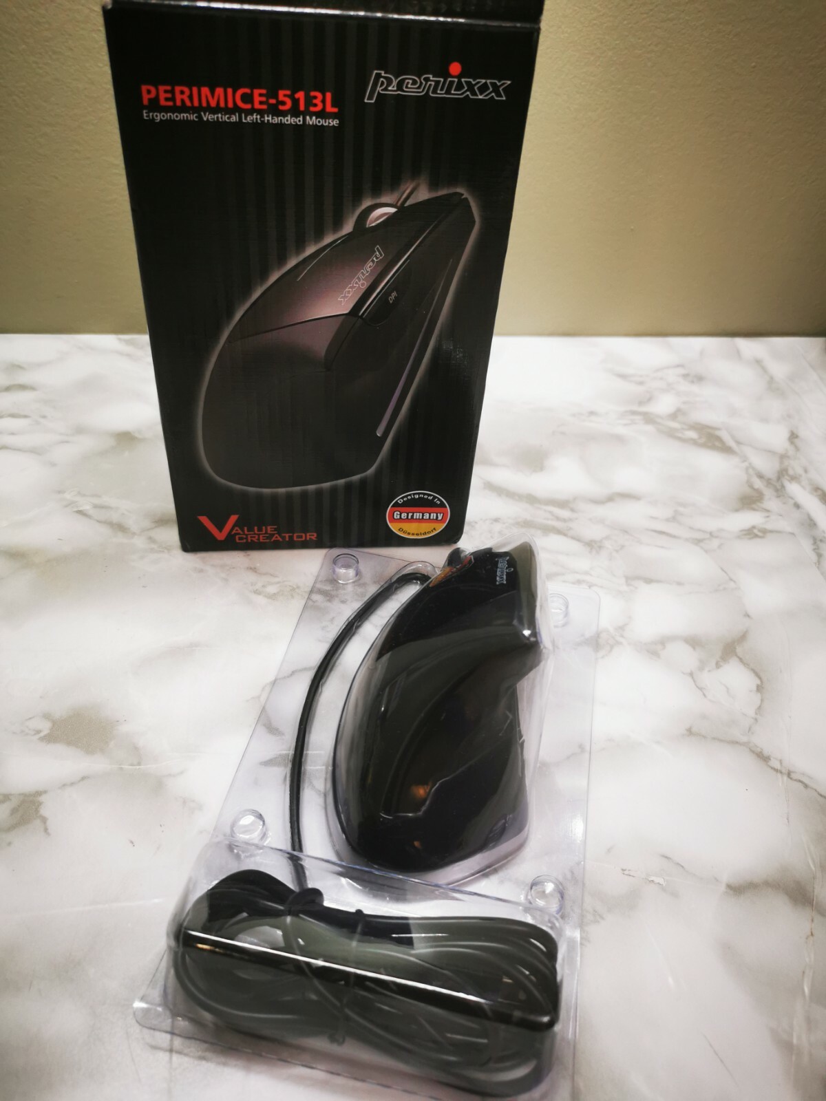 Perimice-513L Ergonomic Vertical Left Handed Mouse