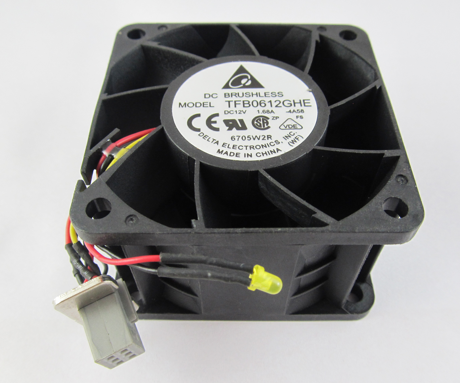 1pc Delta TFB0612GHE 60x60x38mm 60mm 6038 12V 1.68A DC Cooling Fan 6P Connector