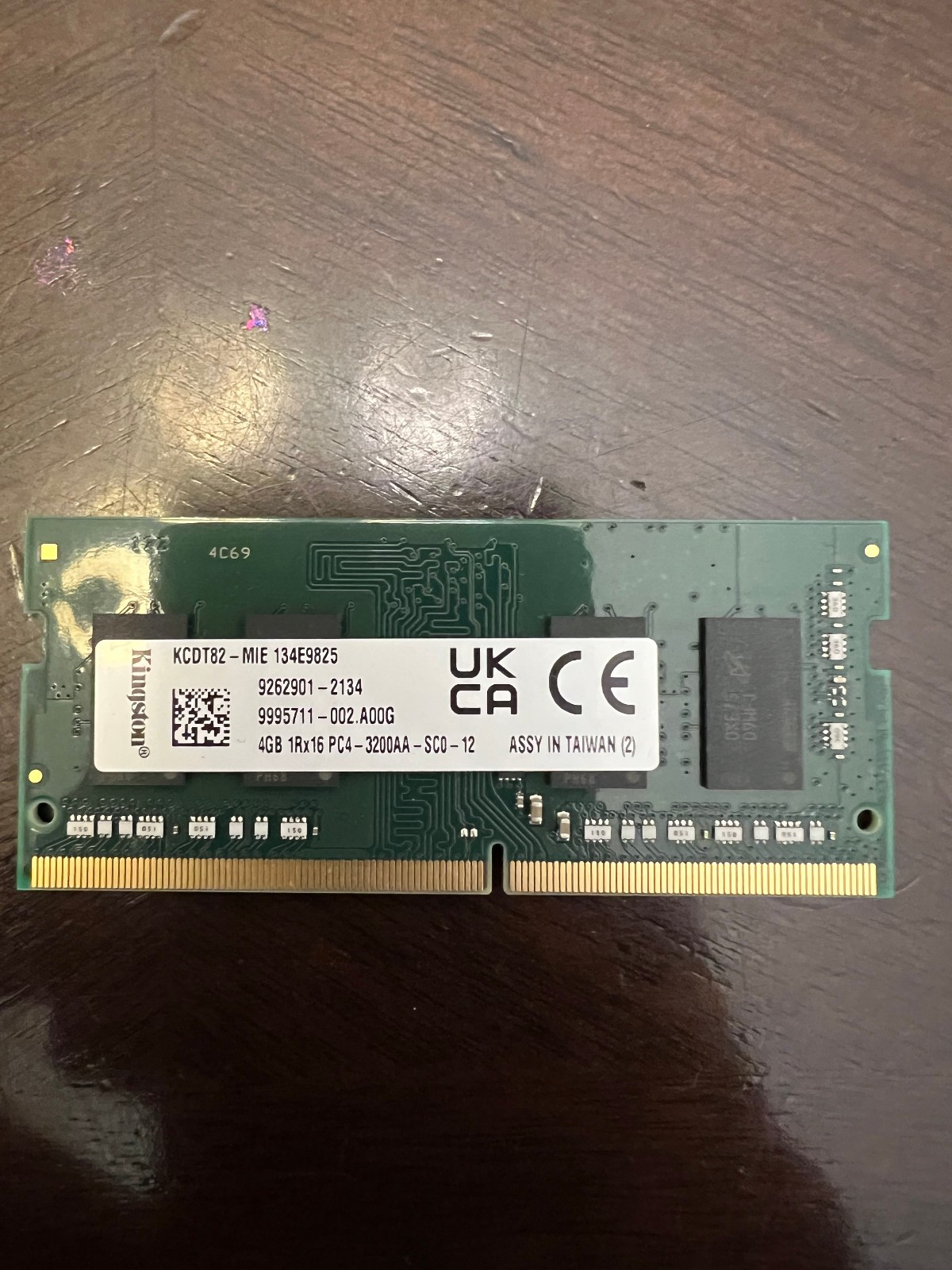 Kingston 4GB DDR4 SO-DIMM PC4-3200AA Laptop RAM 9995711-002.A00G KCDT82-MIE