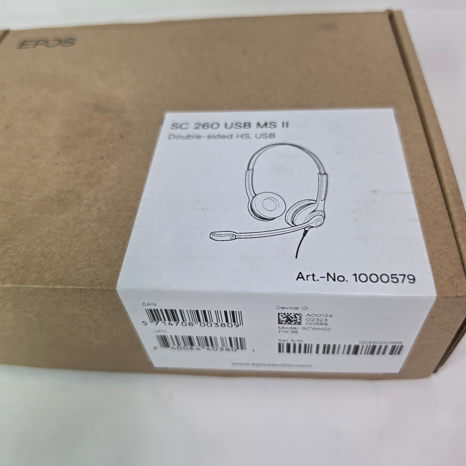 EPOS Sennheiser SC 260 USB MS II Wired Headset 1000579 Teams Double-Sided