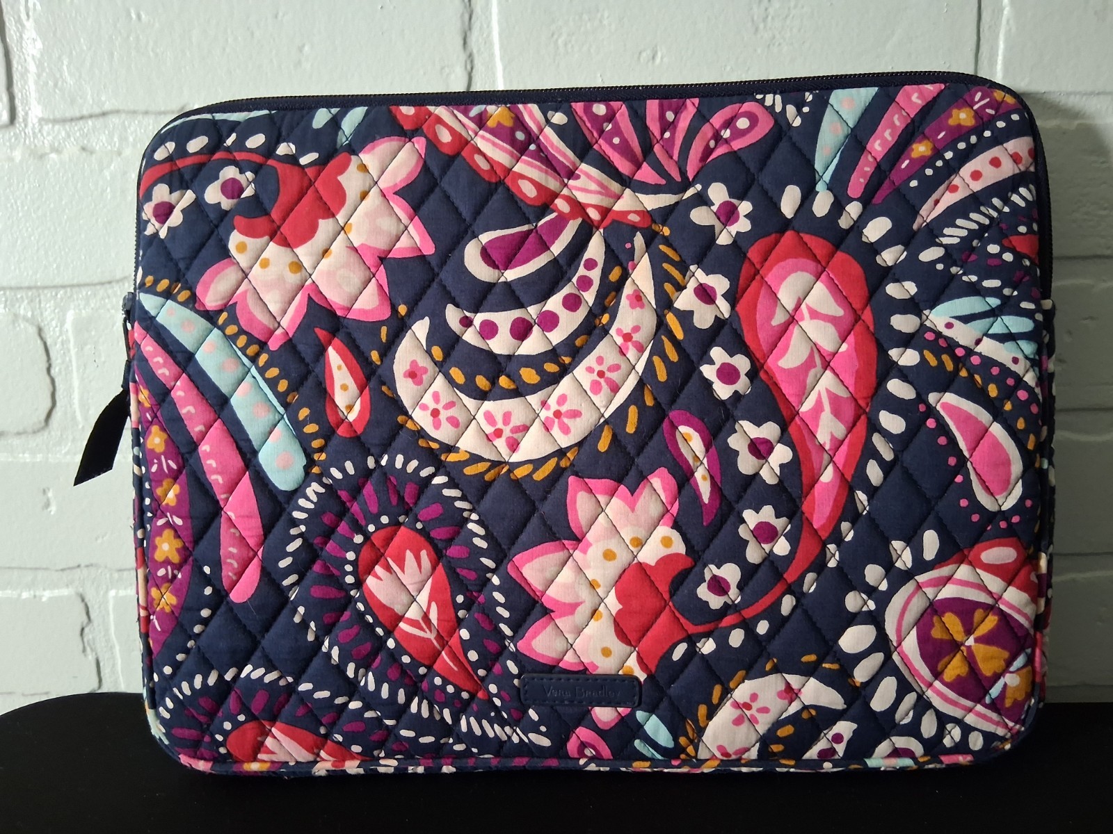 Vera Bradley  Paisley Quilted Padded Laptop Sleeve Case 14 in X 11 in