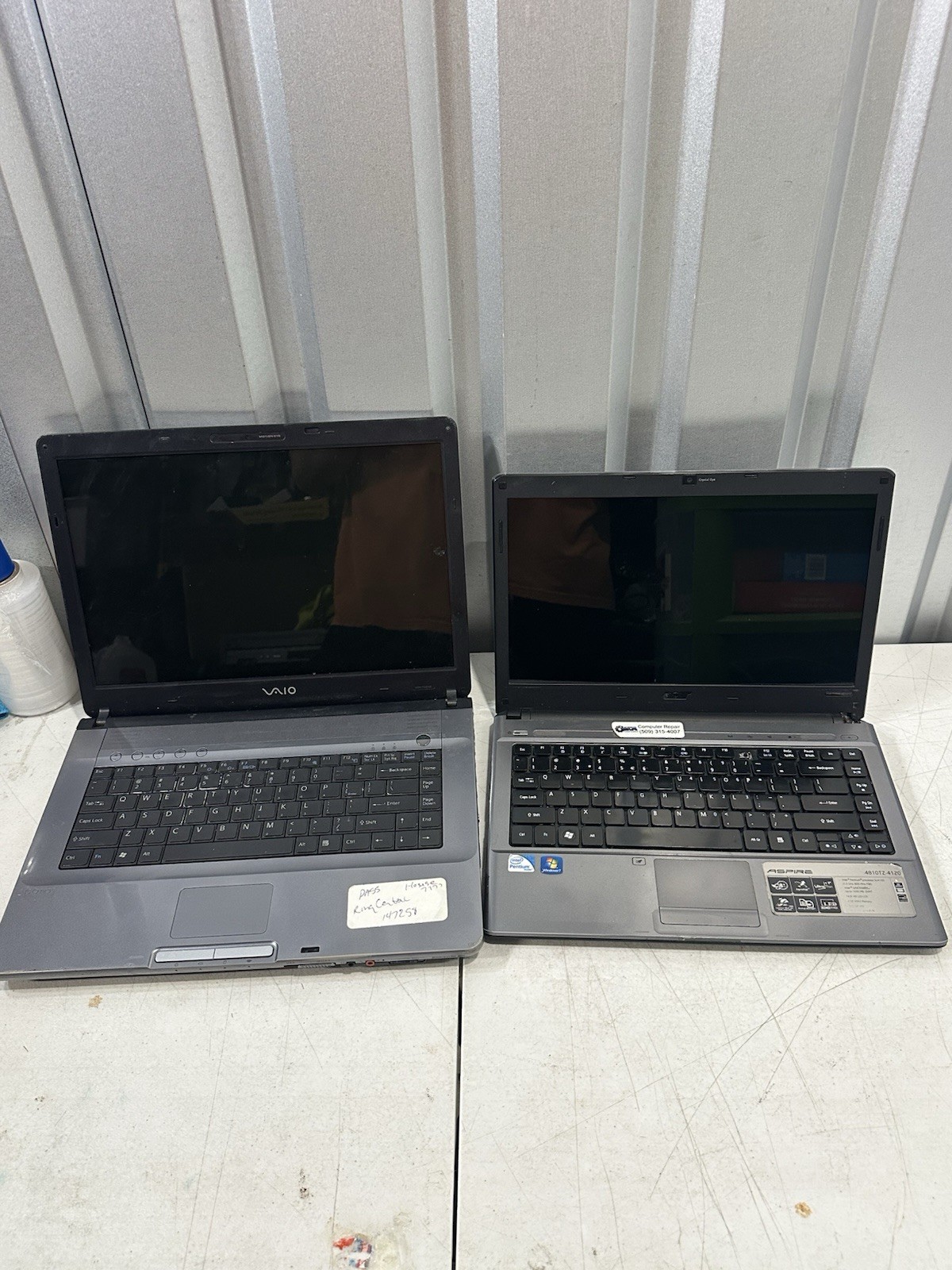 Lot of 2 Sony VAIO Acer Aspire 4810TZ Laptops Parts Repair AS-IS
