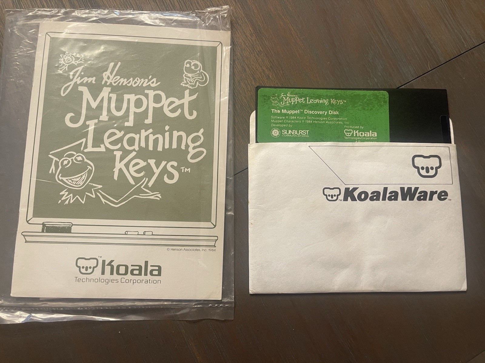 Koala Tech Jim Henson’s Muppet Learning Keys Manual & Disk – Vintage