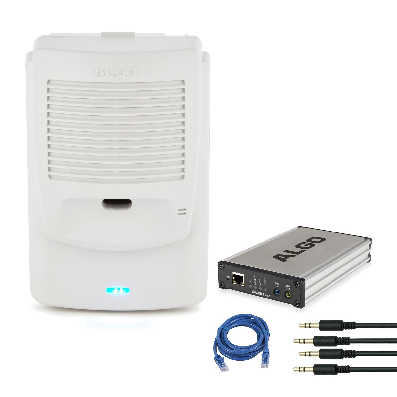 Aldo 8180 PoE IP Paging Audio Alerter Bundle with 8301 IP Paging Adapter