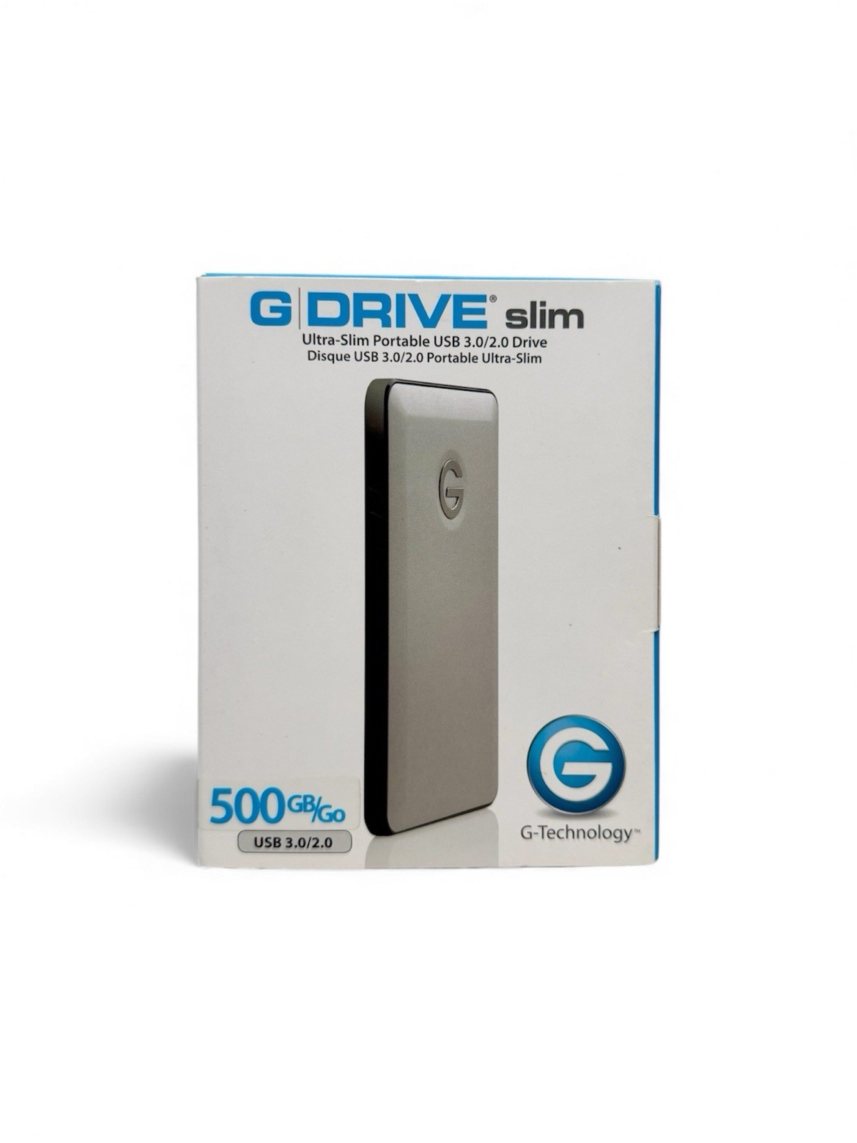 G-Technology 500GB G-DRIVE slim Portable Hard Drive USB 3.0 0G02361. PC/ MAC