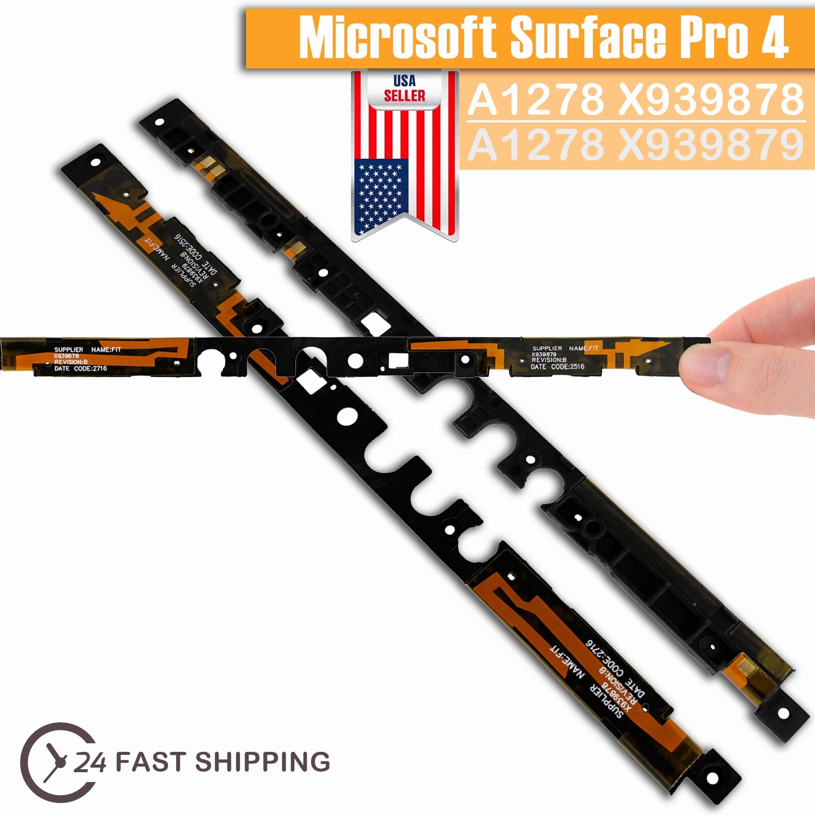 NEW For Microsoft Surface Pro 4 1724 X939879 X939878 Wireless WiFi Antenna Trim