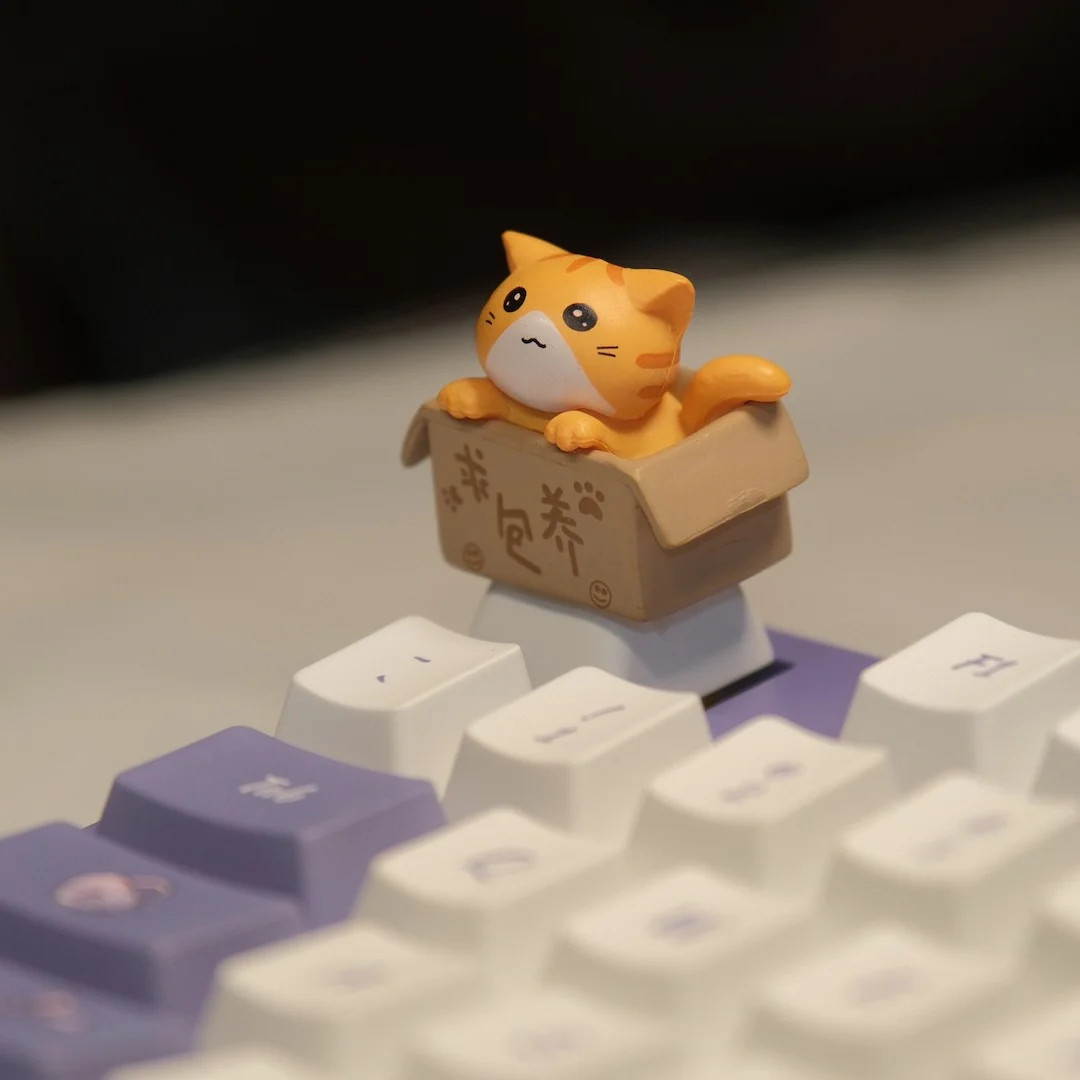 Cute 3D Cat Novelty OEM R4 Keycap For Mechanical Keyboard MX Switches