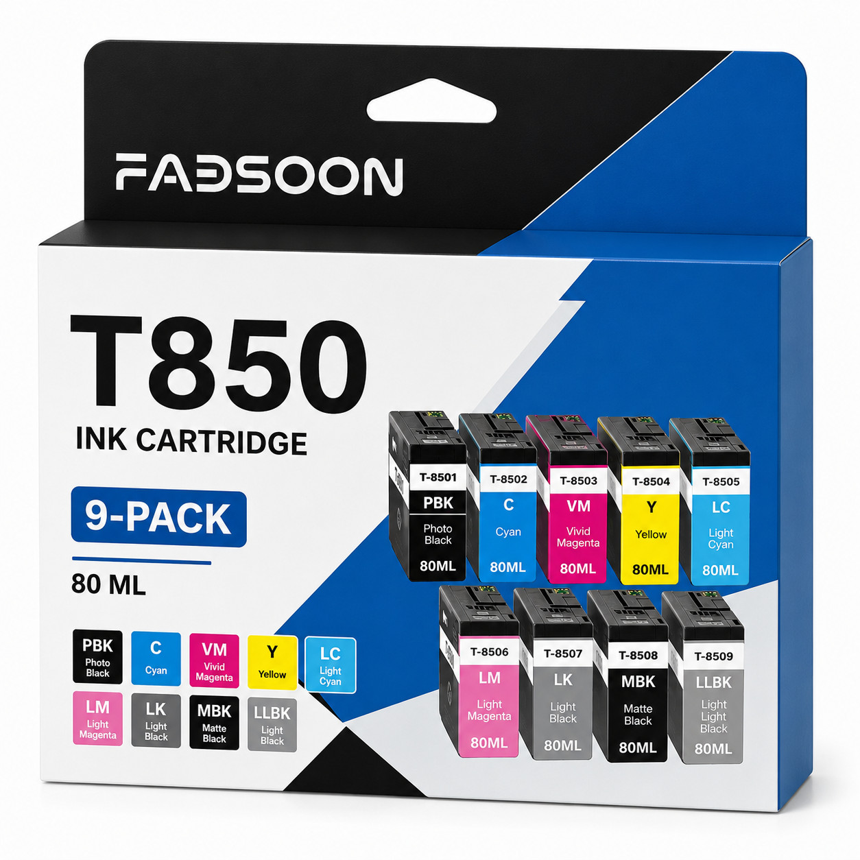 T850 9PK 9 Color Ink Replacement for P800 Designer Edition Screen Print Edition