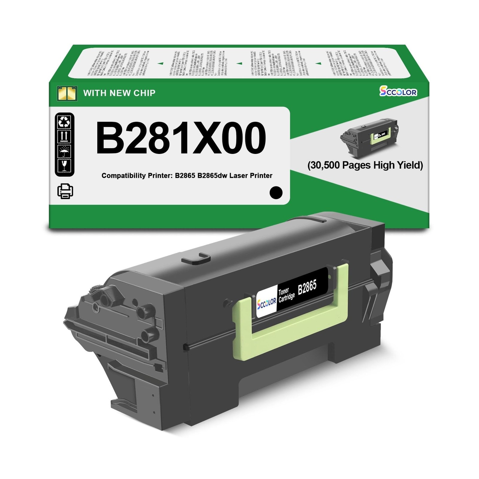 B2865 B281X00 Toner Cartridge Extra High Yield 30,500 Pages Replacement for L...