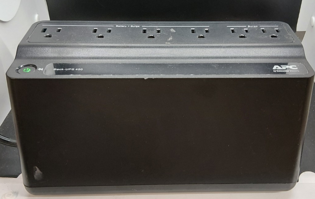 APC - Back-UPS Connect 450M, 120V, 6 Battery+Surge outlets (2 surge) - Black