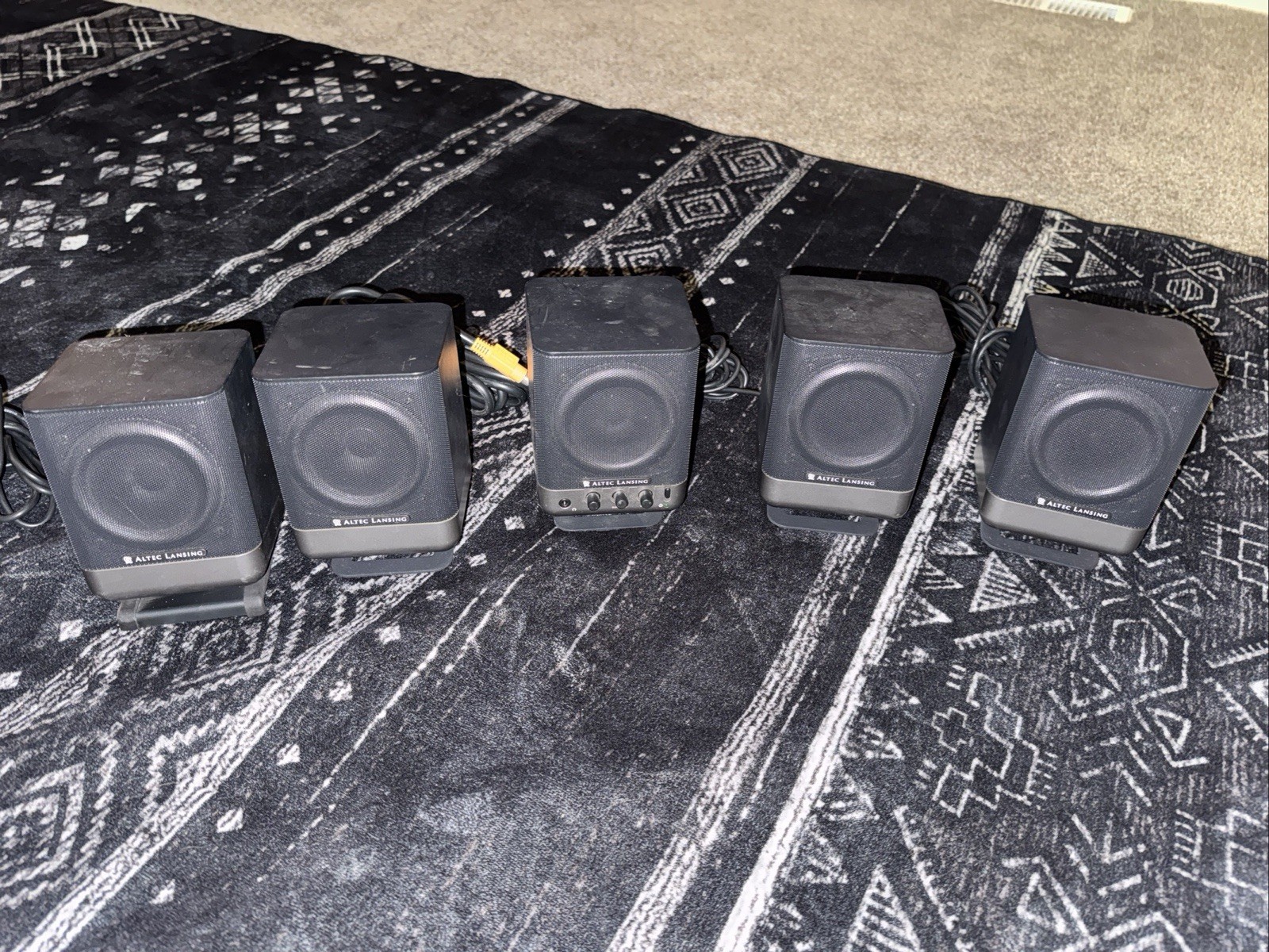 Altec Lansing Model 251 PC Control Gaming Speaker System Black Set 5