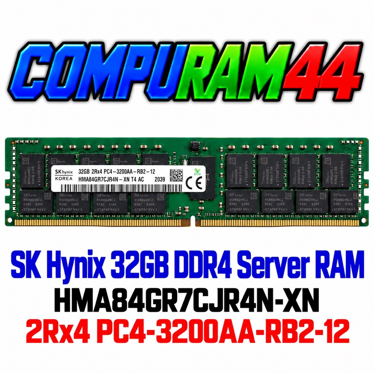 Lot 4x SK Hynix 32GB DDR4 HMA84GR7CJR4N-XN 2Rx4 PC4-3200AA ECC Server RAM RDIMM