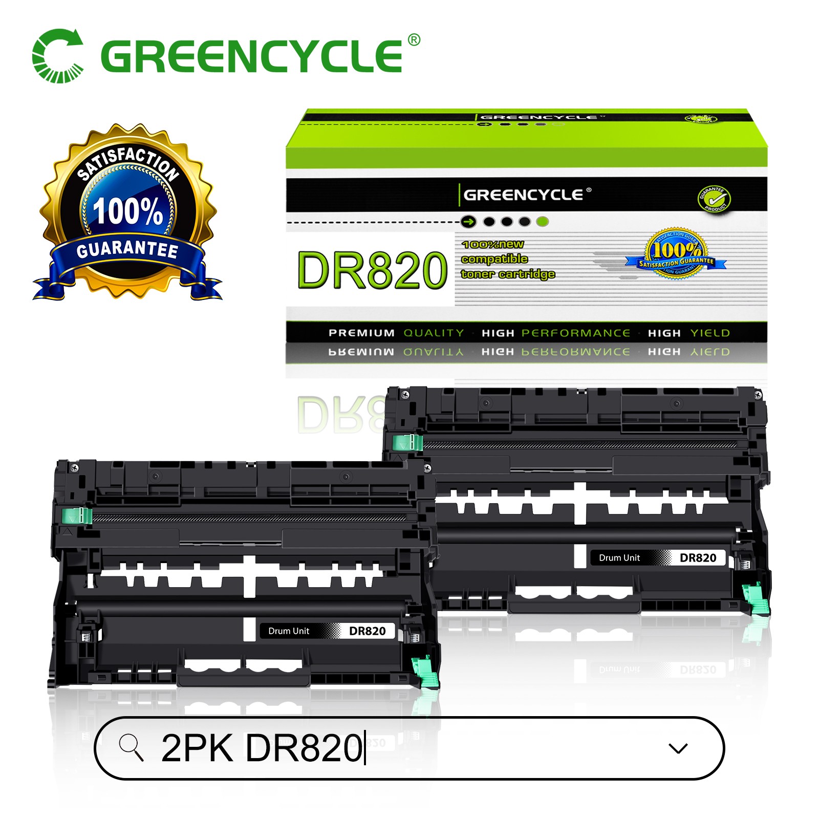 2PK DR820 Drum Unit Compatible Brother HL-L6200DW MFC-L5800DW MFC-L5900DW TN850