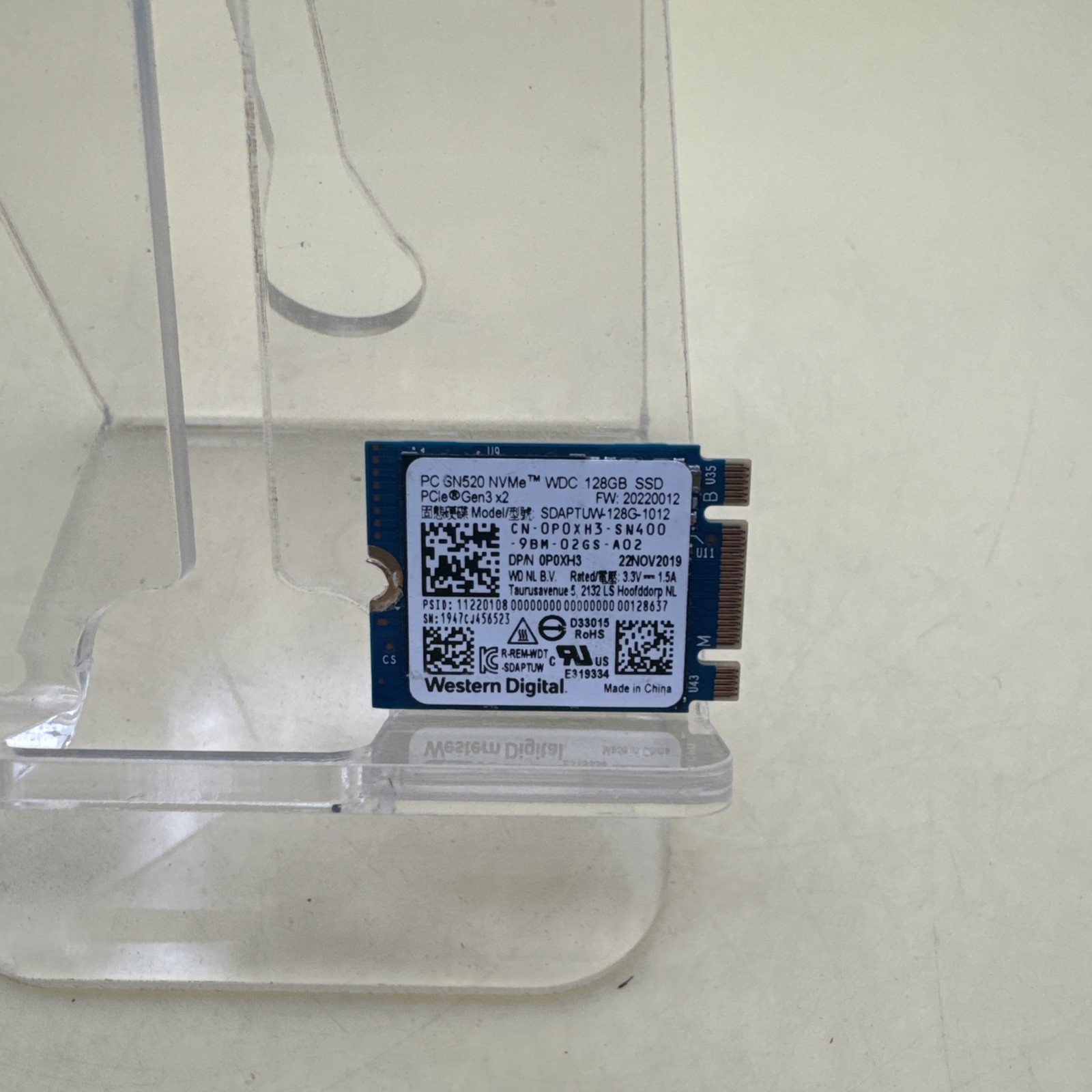Lot of 6 - Western Digital PC SN520 128GB M.2 2230 NVMe SSD SDAPTUW-128G-1006