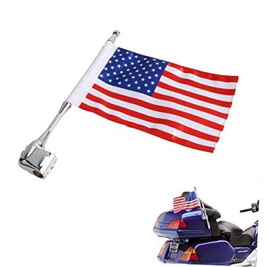 Espear Motorcycle Antenna Flag for Harley Yamaha XL 883 1200 X 48 Honda Gold