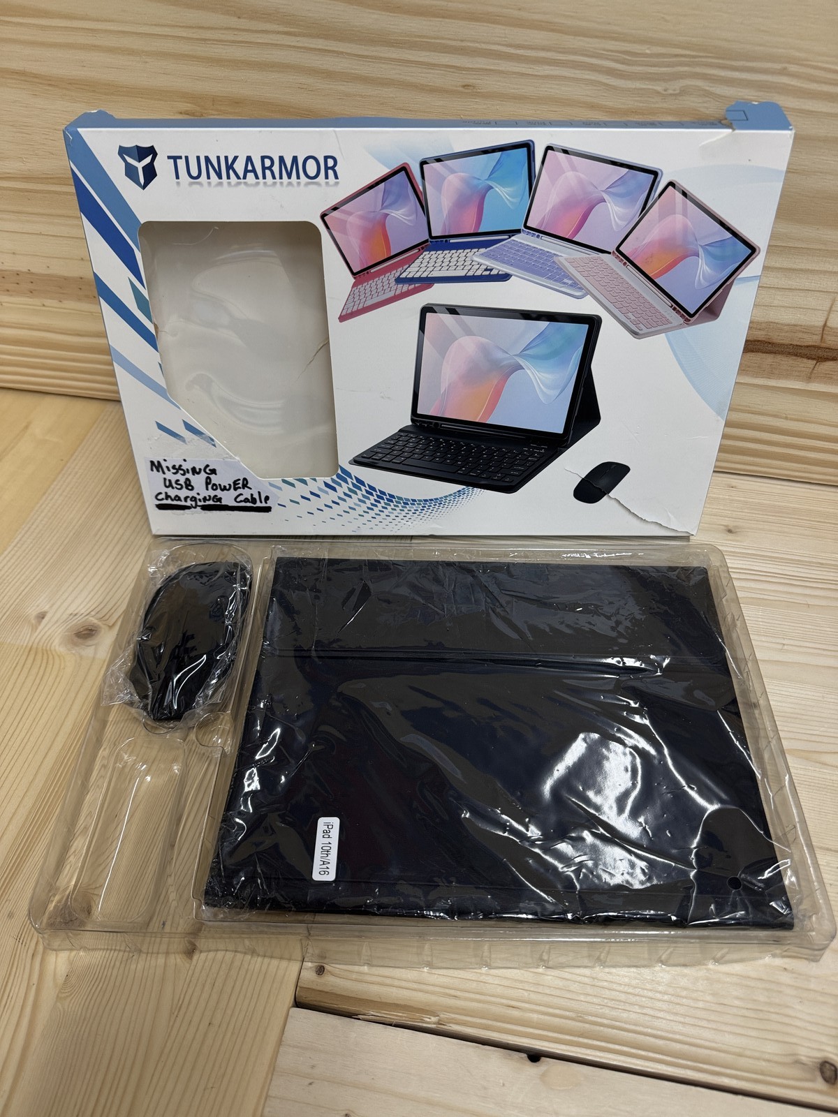 TUNKARMOR Keyboard Case & Mouse for iPad 10th 11th Gen 10.9" Removable Bluetooth