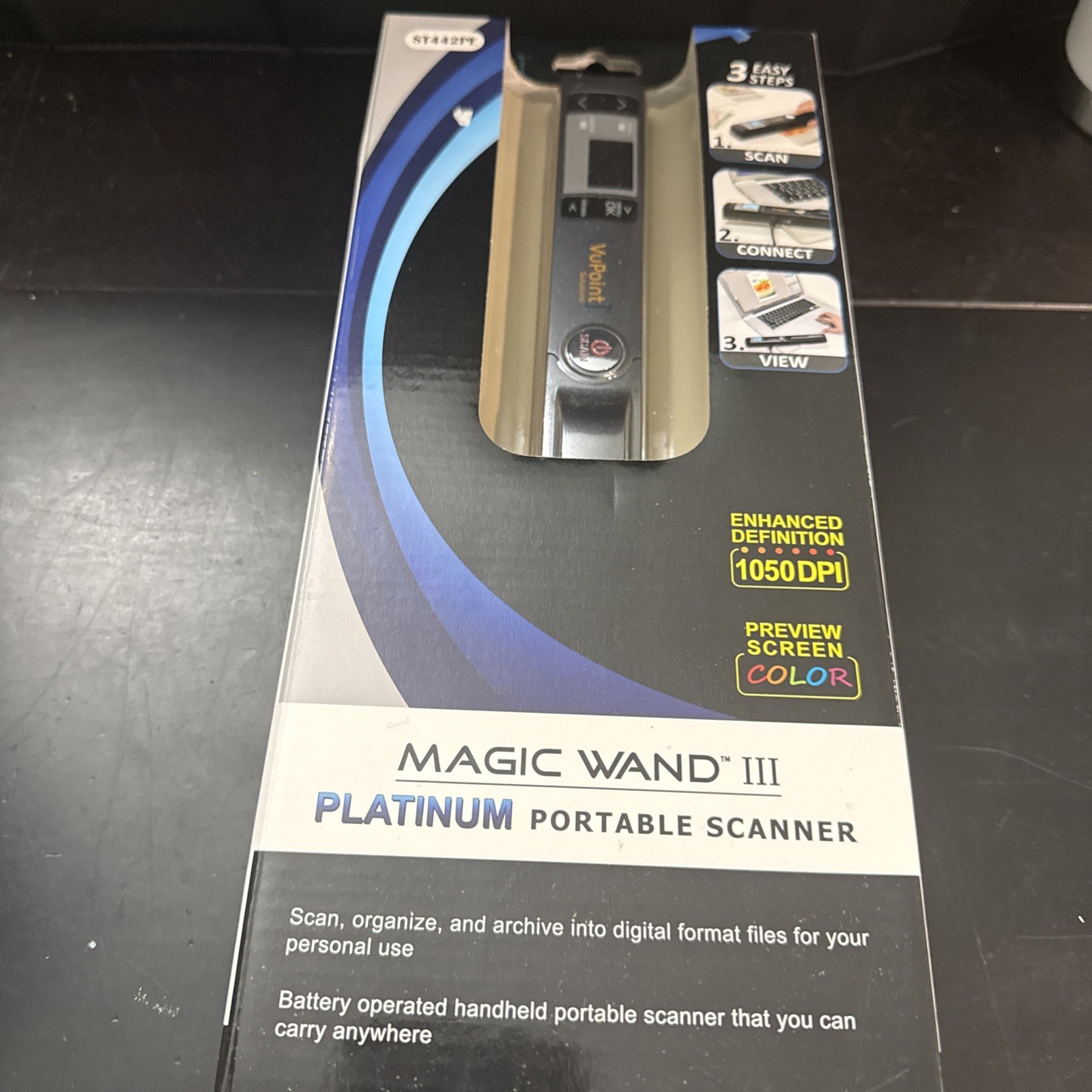 VuPoint Solutions Magic Wand III 3 Platinum Portable Scanner ST442PE New In Box