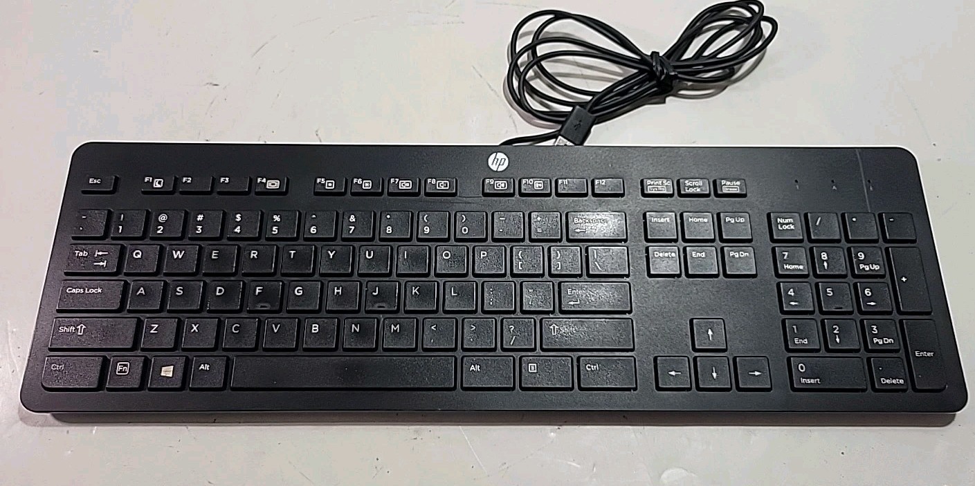 HP Hewlett Packard USB Slim Keyboard Model PHOU