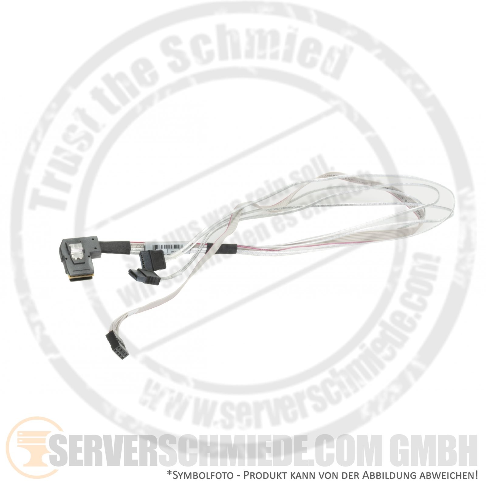 Supermicro 60cm SAS SATA Cable 1x SFF-8087 Angle 2x SATA 55cm 1x 8pin 60cm CBL-