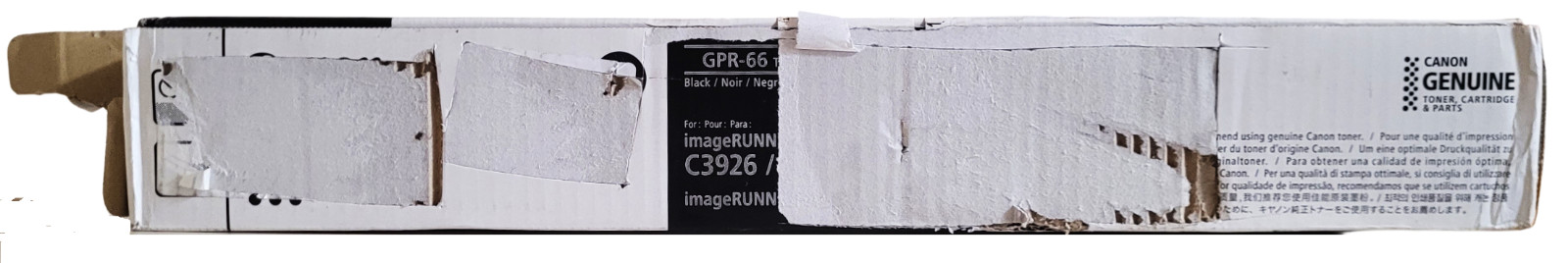 Canon GPR-66 GPR66 Black Toner Cartridge With Open Box Weight: 1lb:13.5oz