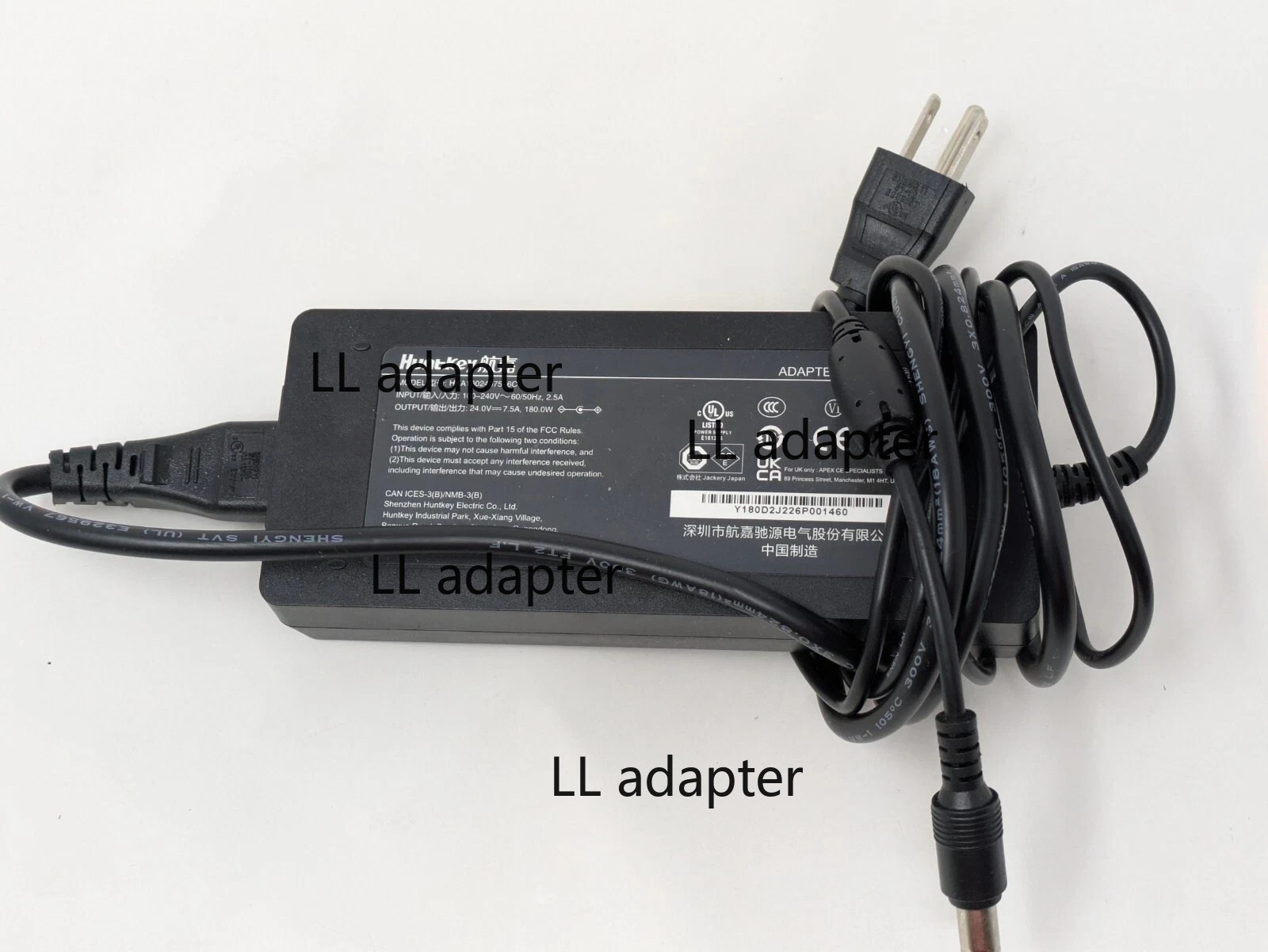 New Original Jackery Explorer 880 E880 HKA18024075-6C Huntkey 24V 7.5A Adapter@@
