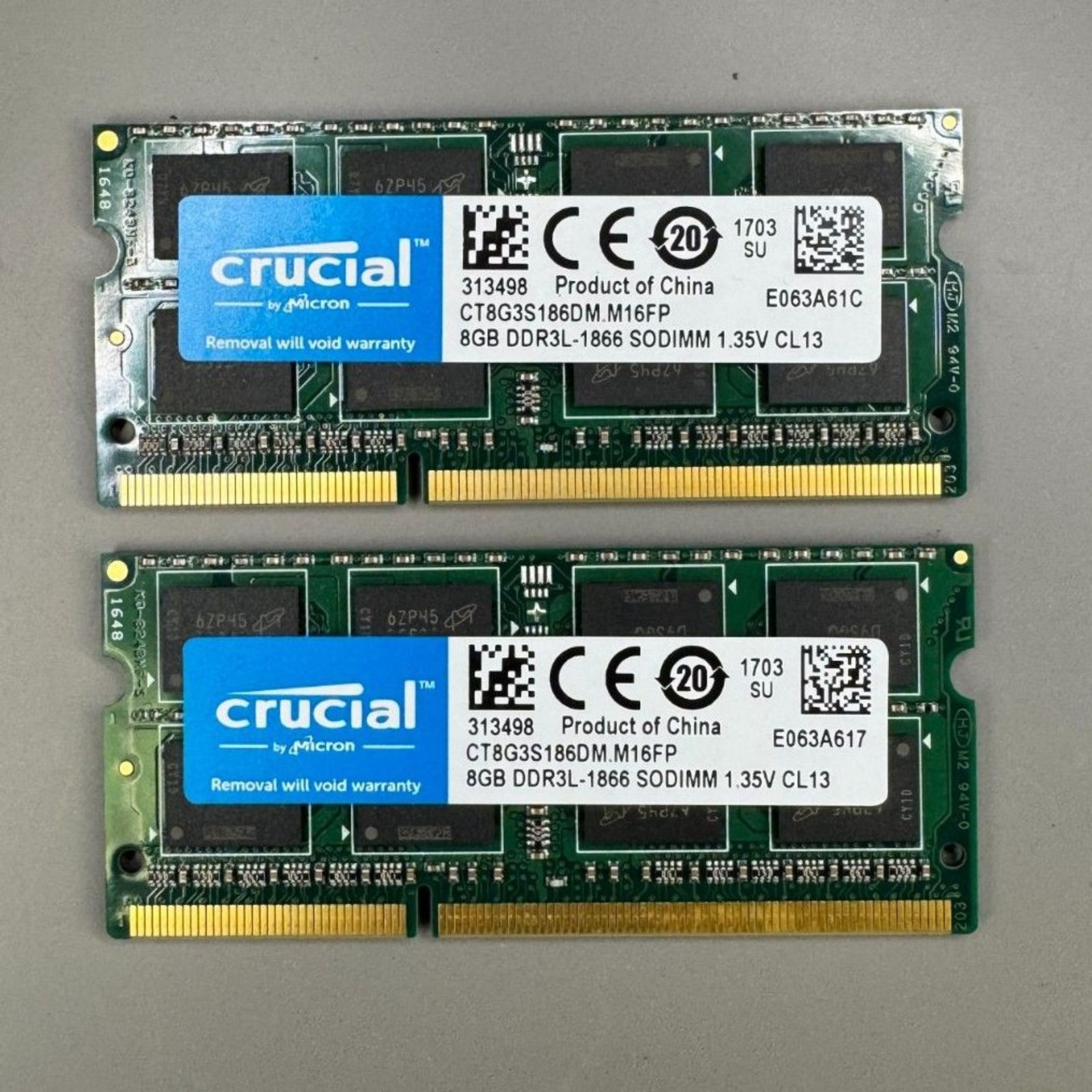 Crucial 16GB (2x8GB) PC3L-14900 RAM | for/from Mac, DDR3L-1866 SODIMM