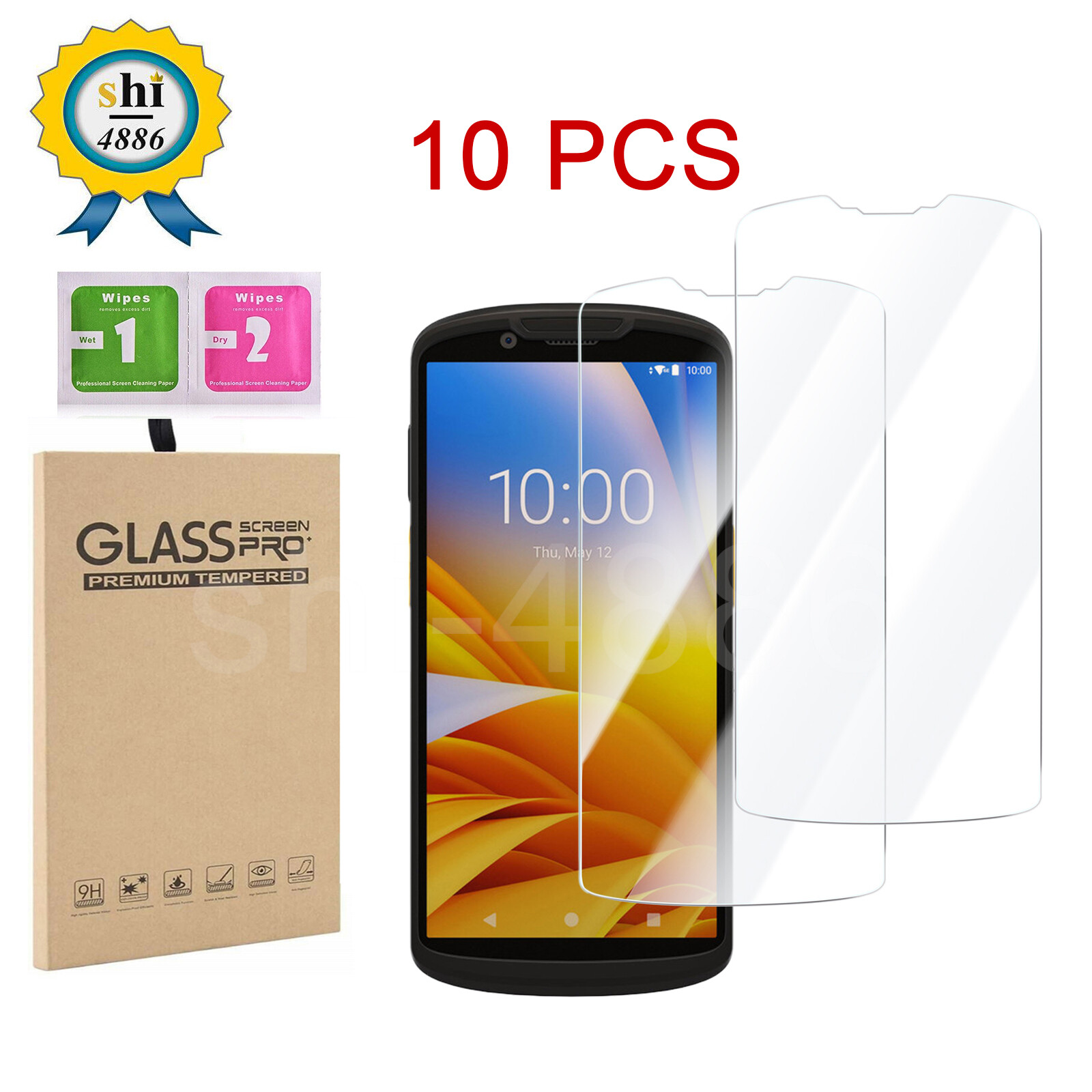 10PCS Tempered Glass Screen Protector for Zebra Symbol TC53 TC58 Protective Film
