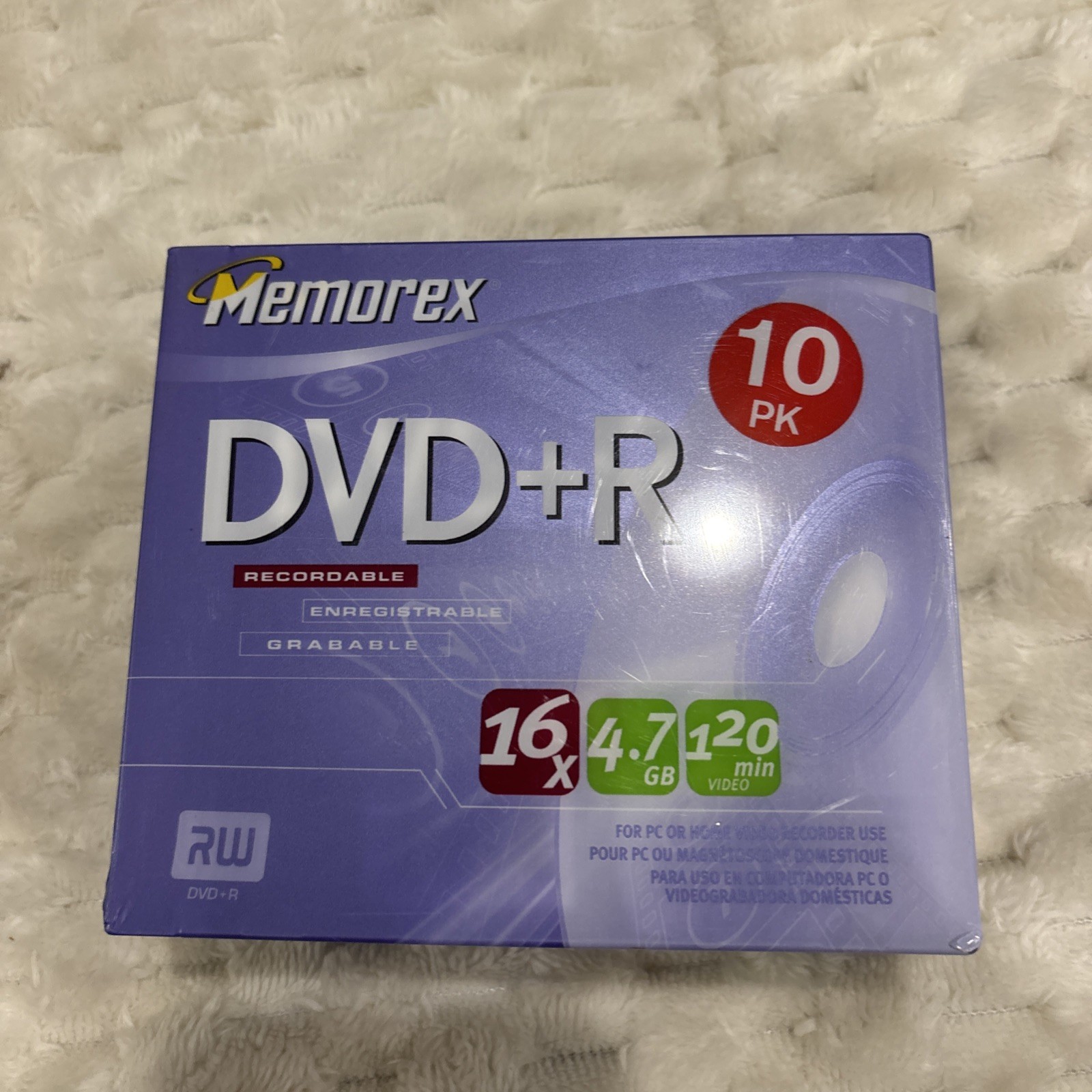 Memorex DVD Plus R 50 Pack 4.7GB 120 Min 16X Blank Discs New Sealed