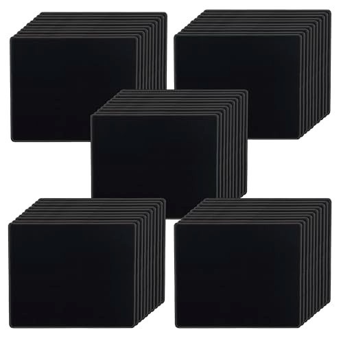 Mouse Pad, 50 Pack, Black, 8.66 x 7.1 Inch, Non-slip Rubber Base