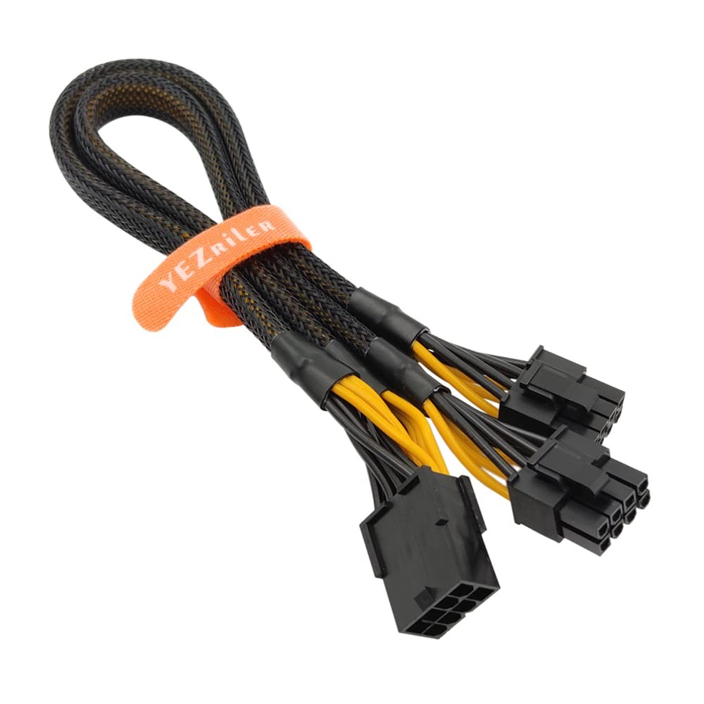 8 Pin PCIe Splitter Cable, GPU VGA 8 Pin Female to Dual 8 Pin (6+2) Male PCI ...