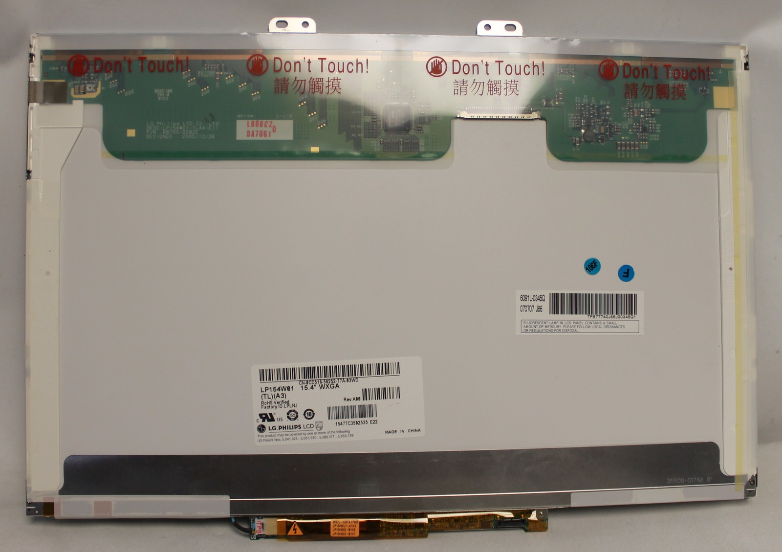 CD516 Dell Philips Lcd Laptop Lcd Screen 15.4 Wxga Ccfl Single "GRADE A"