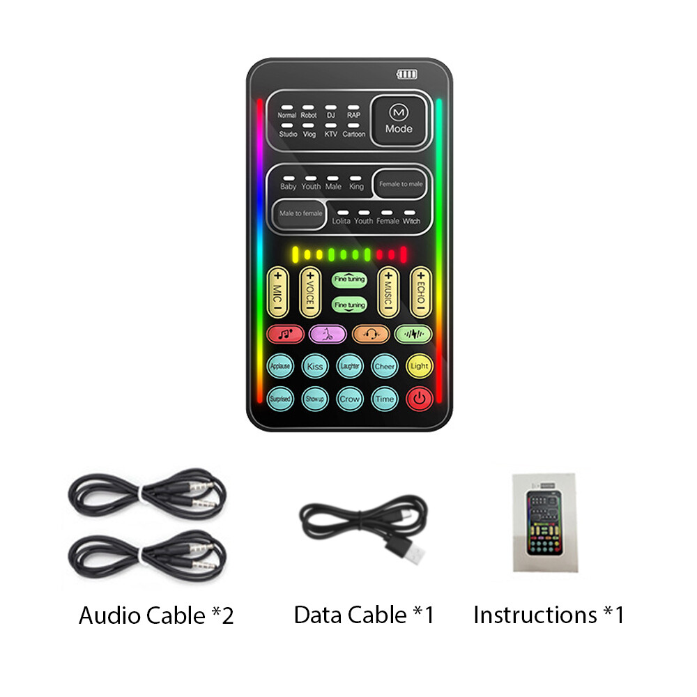 Voice Changer Portable Voice Changer Device with 8 Sound Effects Colorful J9B6