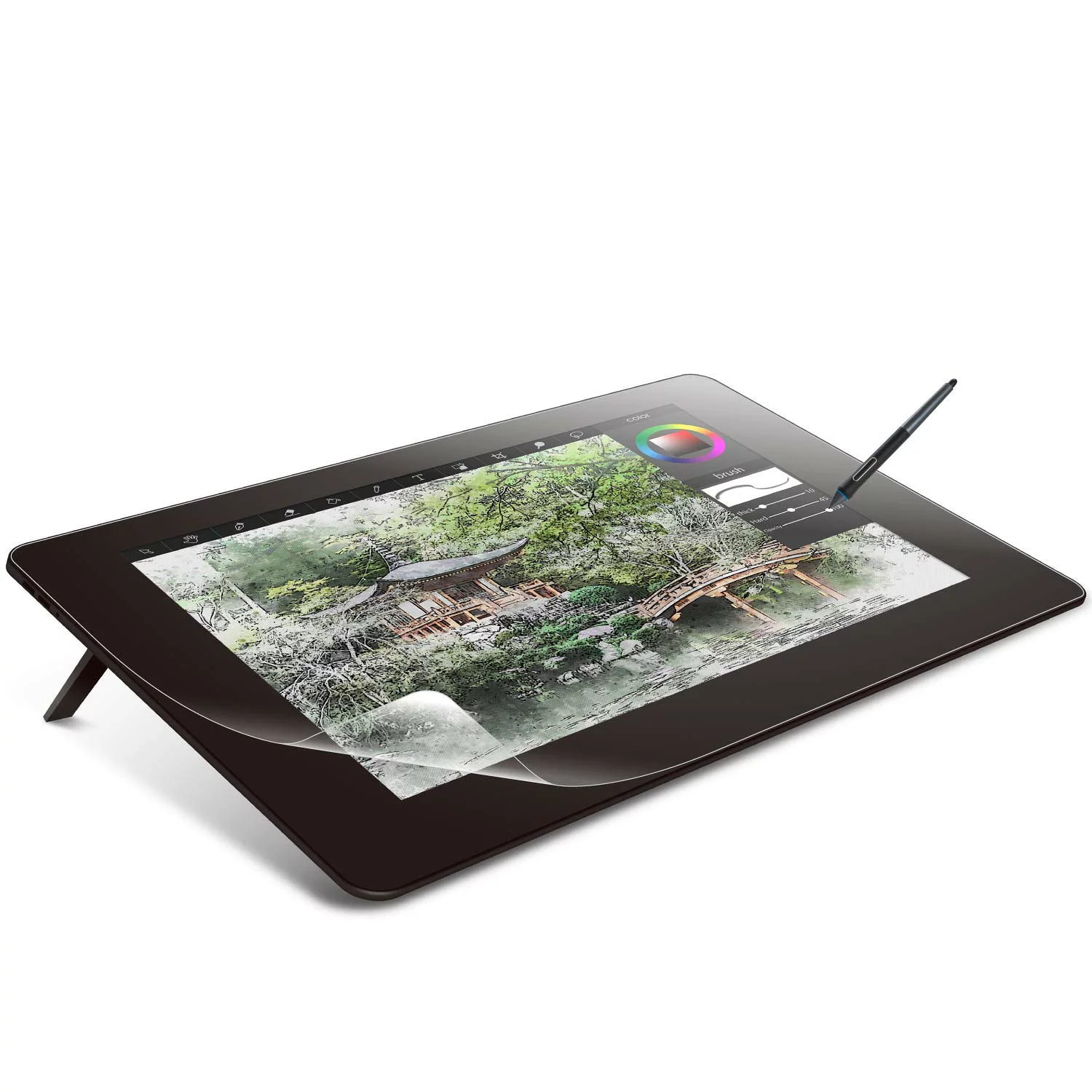 Elecom Paper Texture Screen Protector For Wacom Cintiq Pro 24 Kent Paper Type