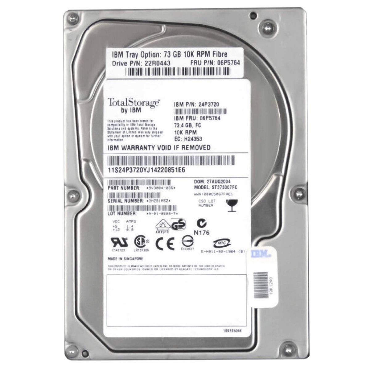 Seagate St373307fc Hard Disk FC Fibre Channel 73.4GB 10K RPM Hard Drive